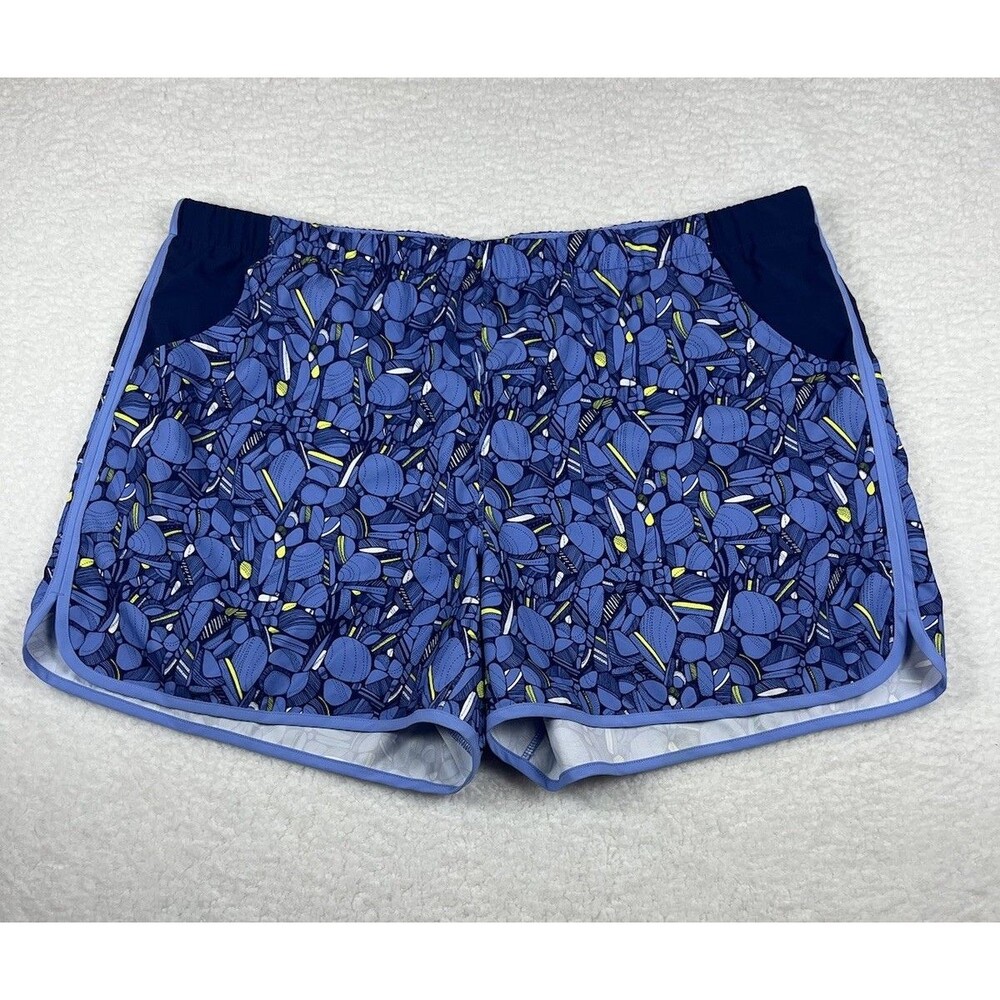 Columbia Shorts Womens Plus 2X Blue Geometric 5L Athletic Outdoor Casual